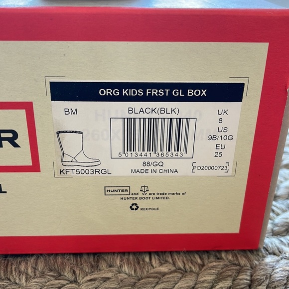 Hunter US size 9 toddler black rain boots 🖤 - Picture 5 of 5